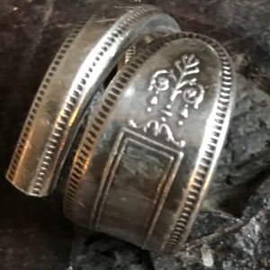 Solid sterling silver spoon ring